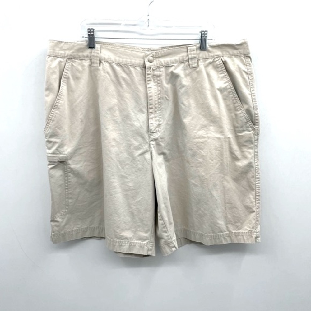 Columbia tan Men flat front activewear casual athleisure outdoor summer short 42